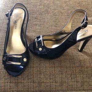 Navy Blue Slingbacks